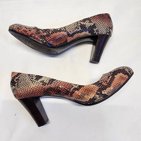 Calvin Klein Renni Snake Skin Python Heels Size 10 - Picture 4 of 16